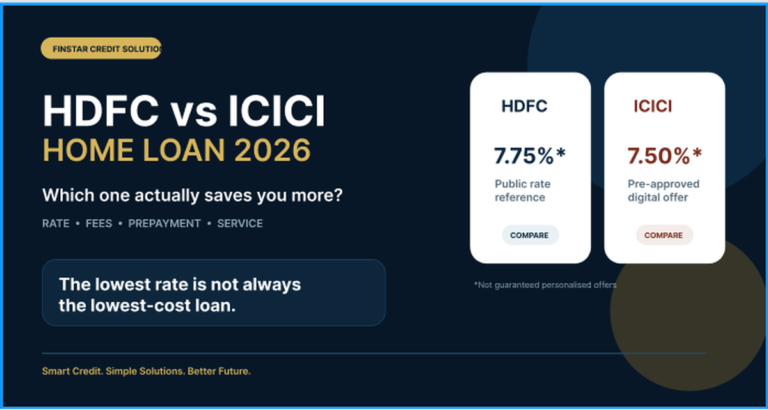 HDFC vs ICICI Home Loan 2026